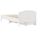 Miniatyrbilde 9 av 11: vidaXL Sengeramme uten madrass hvit 100x200 cm heltre furu