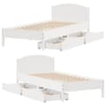 Miniatyrbilde 10 av 11: vidaXL Sengeramme uten madrass hvit 100x200 cm heltre furu