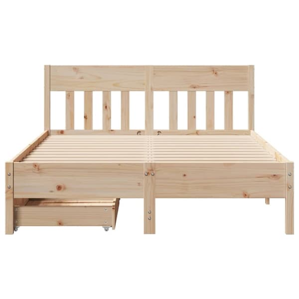 vidaXL sengeramme uden madras 140x200 cm massivt fyrretræ