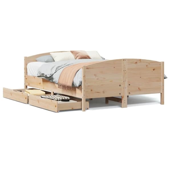 vidaXL sengeramme uden madras 120x200 cm massivt fyrretræ