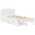 Miniatyrbillede 4 af 11: vidaXL sengeramme uden madras 100x200 cm massivt fyrretræ hvid