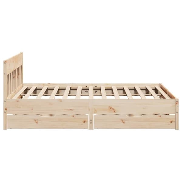 vidaXL sengeramme uden madras 200x200 cm massivt fyrretræ