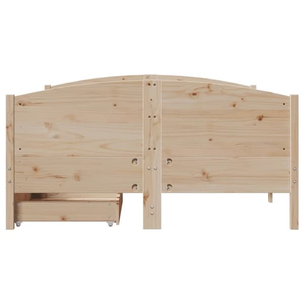vidaXL Sengeramme uten madrass 150x200 cm heltre furu