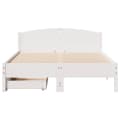 Miniatyrbilde 5 av 11: vidaXL Sengeramme uten madrass hvit 135x190 cm heltre furu