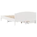 Miniatyrbilde 9 av 11: vidaXL Sengeramme uten madrass hvit 135x190 cm heltre furu