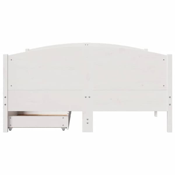 vidaXL sengeramme uden madras 140x200 cm massivt fyrretræ hvid