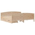 Miniatyrbillede 4 af 11: vidaXL sengeramme uden madras 160x200 cm massivt fyrretræ