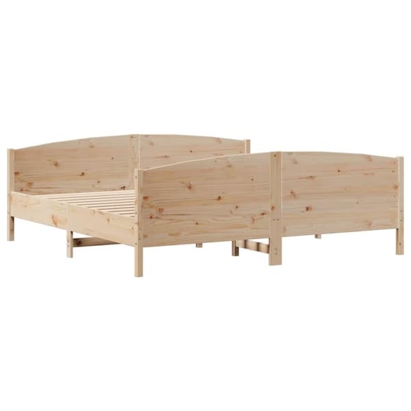 vidaXL sengeramme uden madras 160x200 cm massivt fyrretræ
