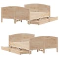 Miniatyrbilde 10 av 11: vidaXL Sengeramme uten madrass 120x190 cm heltre furu