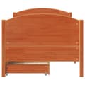 Miniatyrbilde 5 av 11: vidaXL Sengeramme uten madrass voksbrun 75x190 cm heltre furu