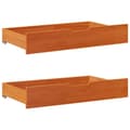 Miniatyrbilde 7 av 11: vidaXL Sengeramme uten madrass voksbrun 75x190 cm heltre furu