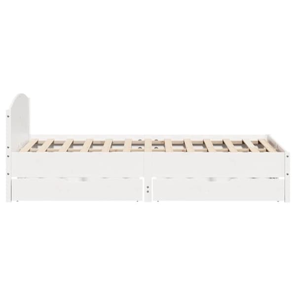 vidaXL sengeramme uden madras 150x200 cm massivt fyrretræ hvid