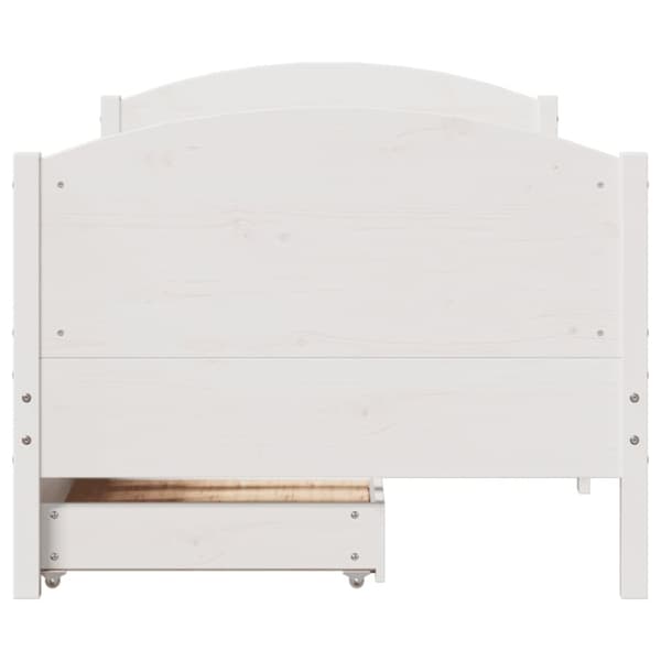 vidaXL sengeramme uden madras 90x190 cm massivt fyrretræ hvid