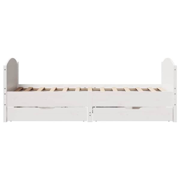 vidaXL sengeramme uden madras 90x190 cm massivt fyrretræ hvid