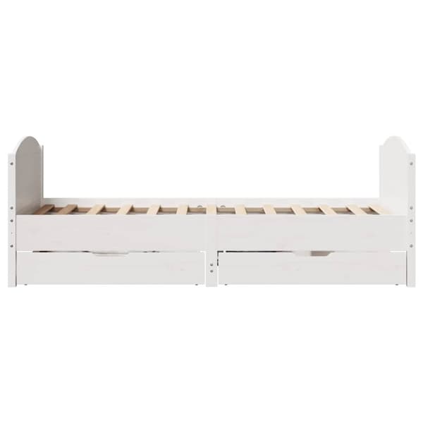 vidaXL Sengeramme uten madrass hvit 90x190 cm heltre furu