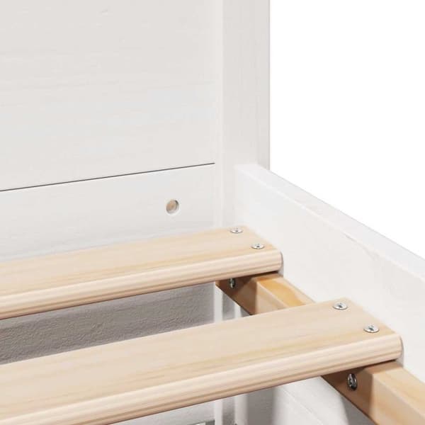 vidaXL Sengeramme uten madrass hvit 90x190 cm heltre furu