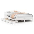 Miniatyrbilde 3 av 11: vidaXL Sengeramme uten madrass hvit 140x190 cm heltre furu