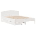 Miniatyrbilde 4 av 11: vidaXL Sengeramme uten madrass hvit 140x190 cm heltre furu