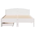 Miniatyrbilde 5 av 11: vidaXL Sengeramme uten madrass hvit 140x190 cm heltre furu