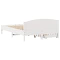 Miniatyrbilde 9 av 11: vidaXL Sengeramme uten madrass hvit 140x190 cm heltre furu
