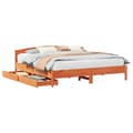 Miniatyrbilde 3 av 11: vidaXL Sengeramme uten madrass voksbrun 180x200 cm heltre furu