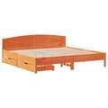 Miniatyrbilde 4 av 11: vidaXL Sengeramme uten madrass voksbrun 180x200 cm heltre furu