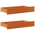 Miniatyrbilde 7 av 11: vidaXL Sengeramme uten madrass brun 135x190 cm heltre furu