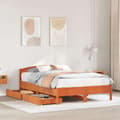 Miniatyrbilde 2 av 11: vidaXL Sengeramme uten madrass brun 135x190 cm heltre furu