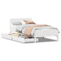 Miniatyrbilde 3 av 11: vidaXL Sengeramme uten madrass hvit 90x190 cm heltre furu