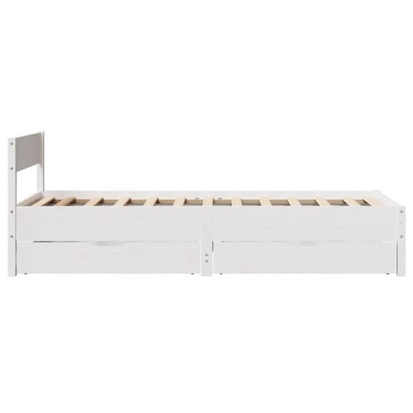 vidaXL Sengeramme uten madrass hvit 90x190 cm heltre furu
