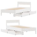 Miniatyrbilde 10 av 11: vidaXL Sengeramme uten madrass hvit 90x190 cm heltre furu