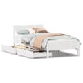 Miniatyrbilde 1 av 11: vidaXL Sengeramme uten madrass hvit 90x190 cm heltre furu