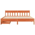 Miniatyrbilde 5 av 11: vidaXL Sengeramme uten madrass voksbrun 180x200 cm heltre furu