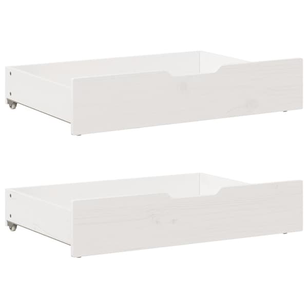 vidaXL Sengeramme uten madrass hvit 135x190 cm heltre furu