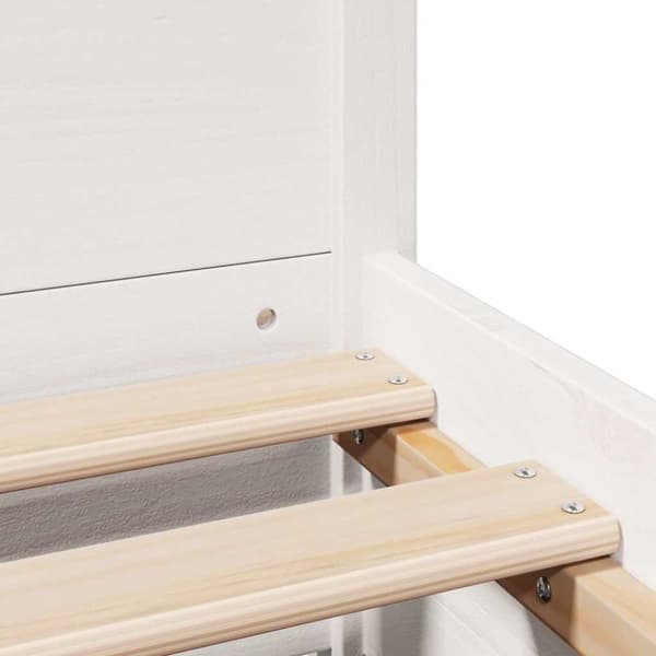 vidaXL Sengeramme uten madrass hvit 135x190 cm heltre furu