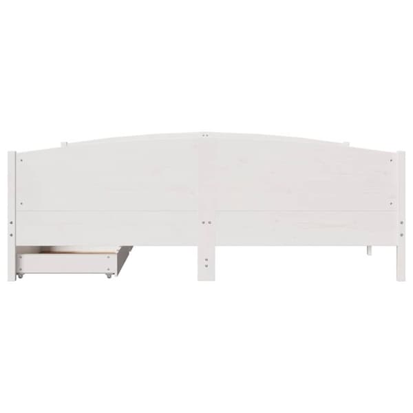 vidaXL sengeramme uden madras 180x200 cm massivt fyrretræ hvid
