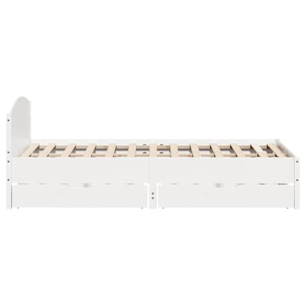 vidaXL sengeramme uden madras 160x200 cm massivt fyrretræ hvid