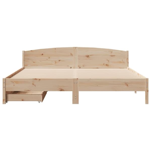 vidaXL sengeramme uden madras 200x200 cm massivt fyrretræ