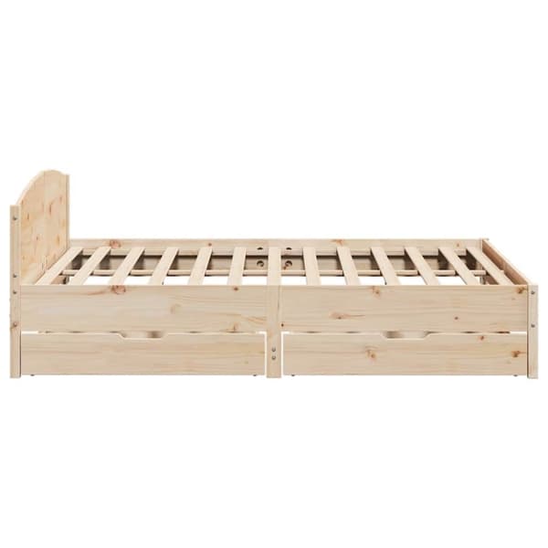 vidaXL sengeramme uden madras 200x200 cm massivt fyrretræ