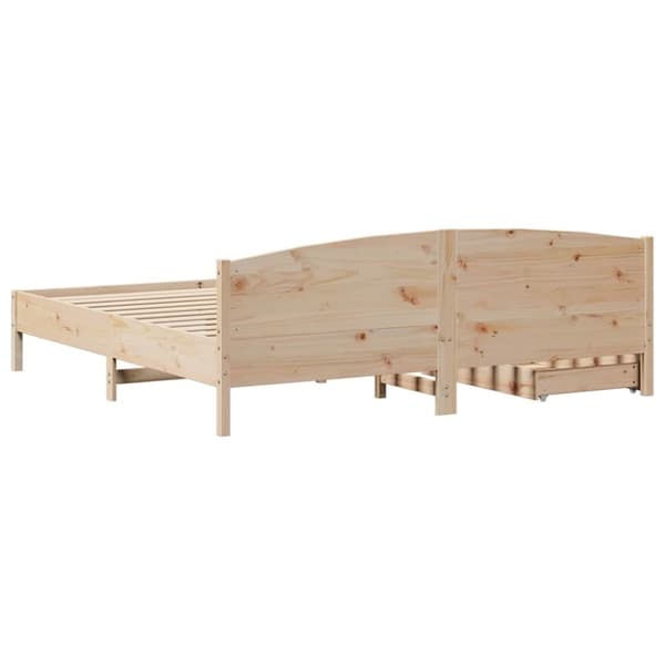 vidaXL sengeramme uden madras 200x200 cm massivt fyrretræ