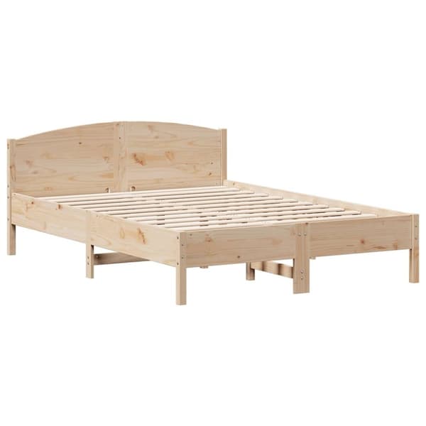 vidaXL sengeramme uden madras 140x190 cm massivt fyrretræ