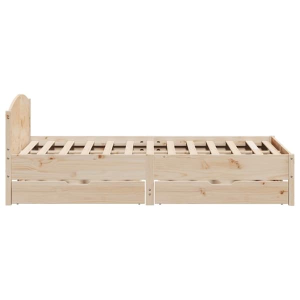 vidaXL sengeramme uden madras 140x190 cm massivt fyrretræ
