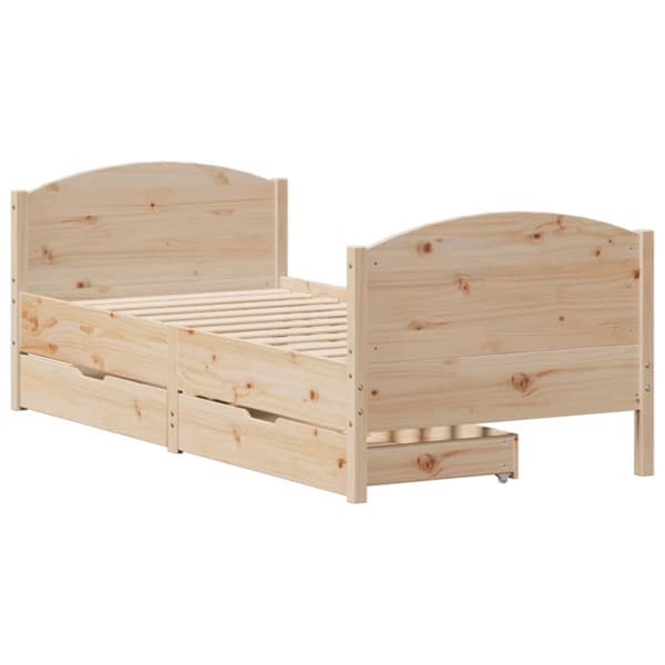vidaXL sengeramme uden madras 90x190 cm massivt fyrretræ