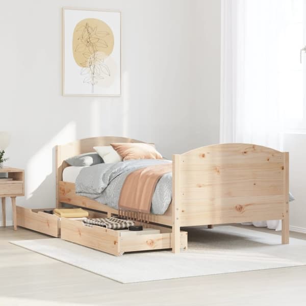 vidaXL sengeramme uden madras 90x190 cm massivt fyrretræ
