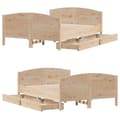Miniatyrbilde 10 av 11: vidaXL Sengeramme uten madrass 140x190 cm heltre furu