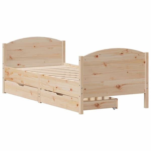 vidaXL Sengeramme uten madrass 90x190 cm heltre furu