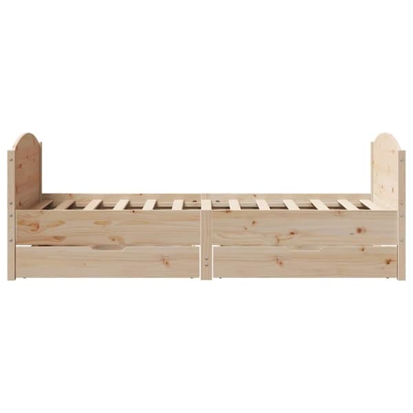 vidaXL Sengeramme uten madrass 90x190 cm heltre furu