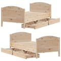 Miniatyrbilde 10 av 11: vidaXL Sengeramme uten madrass 90x190 cm heltre furu