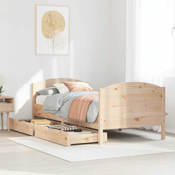 vidaXL Sengeramme uten madrass 90x190 cm heltre furu