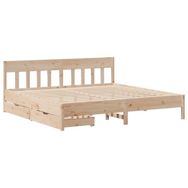 vidaXL sengeramme uden madras 180x200 cm massivt fyrretræ